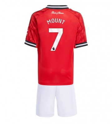 Manchester United Mason Mount #7 Replika Babytøj Hjemmebanesæt Børn 2025-26 Kortærmet (+ Korte bukser)
